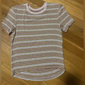 American Eagle Striped Short Sleeve Tee